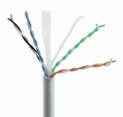 كابل صلب CCA Cat6a رمادي ، كابل بسرعة 10 جيجابت في الثانية Cat6a UTP