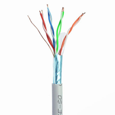 UL FTP Ethernet Cat5e Lan Cable 24AWG BC 0.5mm PVC Jacket 4 أزواج 305 م