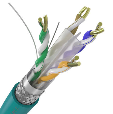 LSZH 23AWG Cat6 كبل محمي STP SSTP عالي الأداء نحاس عاري نقي