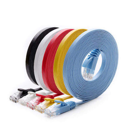 متين نحيف مسطح Cat6a رقعة كورد عالية السرعة جيجابت عملي