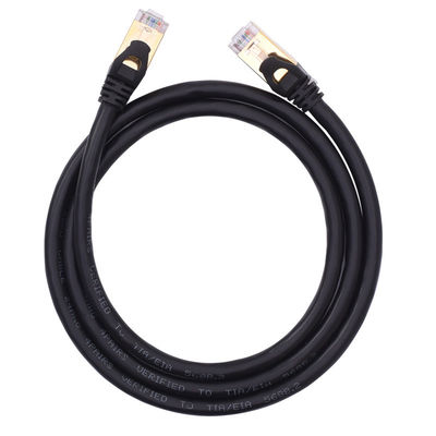 10 جيجابت Cat6a كابلات التصحيح المحمية STP RJ45 100W PoE Stable