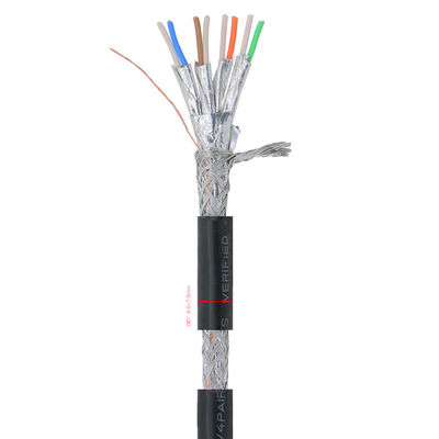 SFTP في الهواء الطلق Cat7 Lan Cable Double Shield CCA 28AWG متعدد الألوان
