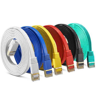 SFTP محمي Cat7 Patch Cord Flat Ethernet متعدد الألوان متين