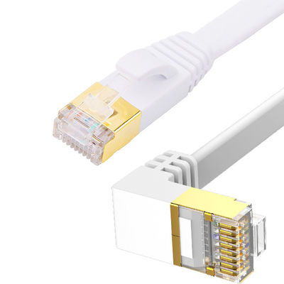 كابل التصحيح الأبيض المستقيم المسطح PVC سترة متعددة الأغراض UTP Shield