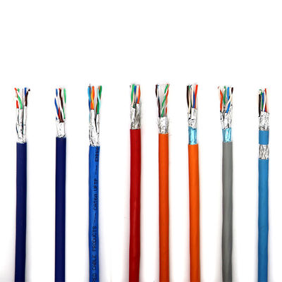 UTP Cat5e CCA عملي متعدد الألوان ، 0.95 مم نحاسي ملبس بألومنيوم Cat5e 8 أزواج