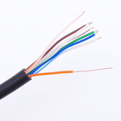 كبل التصحيح النحاسي 24AWG Cat 5e ، BC7 / 0.2 PVC سترة UTP Cat5e