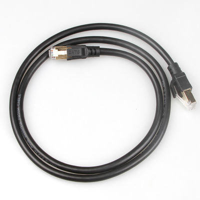 OEM جيجابت إيثرنت Cat8 Patch Cable S / FTP 40Gbps 2000MHZ عملي