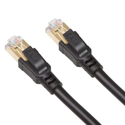 OEM جيجابت إيثرنت Cat8 Patch Cable S / FTP 40Gbps 2000MHZ عملي