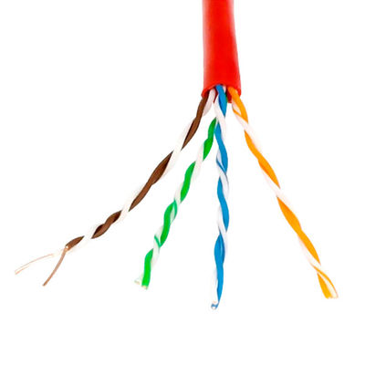 UTP Cat5e CCA عملي متعدد الألوان ، 0.95 مم نحاسي ملبس بألومنيوم Cat5e 8 أزواج