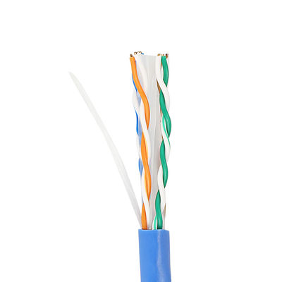 كابل إيثرنت نحاسي نقي Cat6 Lan 1000 قدم CU 4PR 23AWG 0.57 مم للداخل