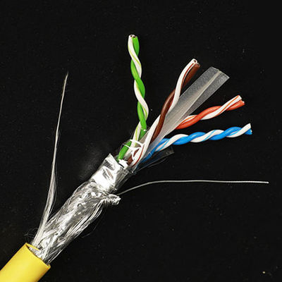 LSZH 23AWG Cat6 كبل محمي STP SSTP عالي الأداء نحاس عاري نقي