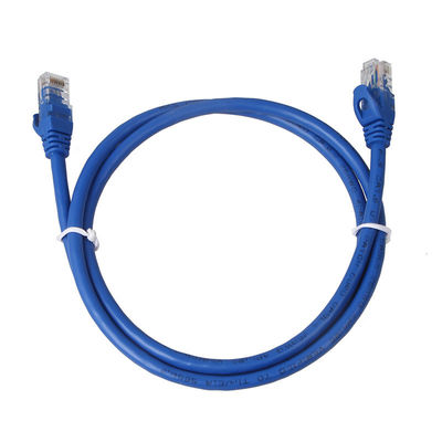 24AWG Blue Cat6 Patch Cord BC7 / 0.2 سترة UTP PVC مع موصل 8P8C