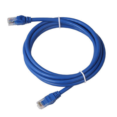 24AWG Blue Cat6 Patch Cord BC7 / 0.2 سترة UTP PVC مع موصل 8P8C