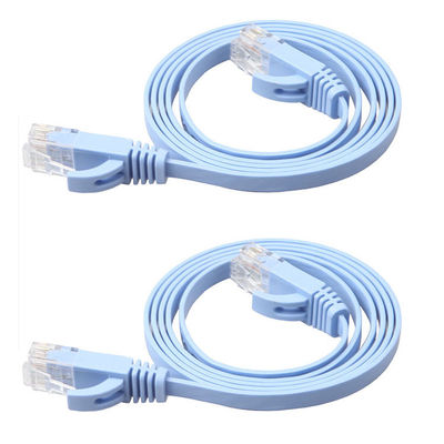 سلك التصحيح Cat8 Cat7 Cat6 المسطح بسرعة 1 جيجابت في الثانية للكمبيوتر