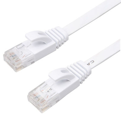 مودم Cat6 Solid Flat Patch Cable عالية السرعة 30 AWG مع مشابك