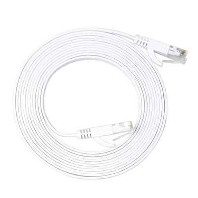 مودم Cat6 Solid Flat Patch Cable عالية السرعة 30 AWG مع مشابك