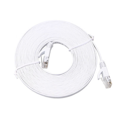 مودم Cat6 Solid Flat Patch Cable عالية السرعة 30 AWG مع مشابك