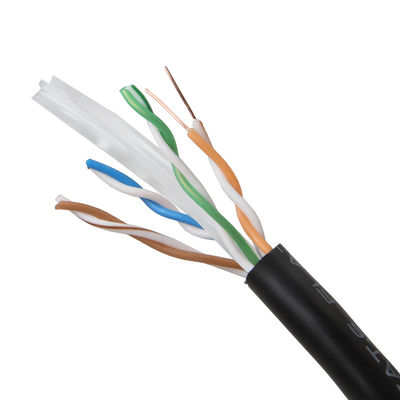 سلك التصحيح الأسود Cat6 Cat6a لشبكة جيجابت إيثرنت 650 ميجا هرتز 100 واط PoE RJ45 UTP