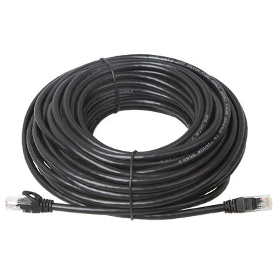 سلك التصحيح الأسود Cat6 Cat6a لشبكة جيجابت إيثرنت 650 ميجا هرتز 100 واط PoE RJ45 UTP