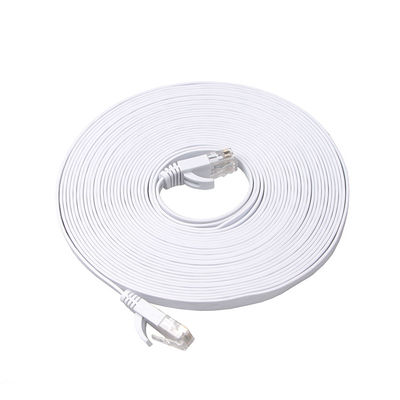 متين نحيف مسطح Cat6a رقعة كورد عالية السرعة جيجابت عملي
