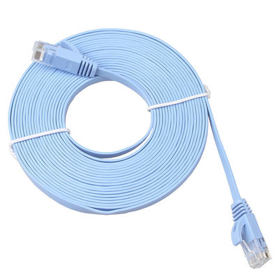 متين نحيف مسطح Cat6a رقعة كورد عالية السرعة جيجابت عملي