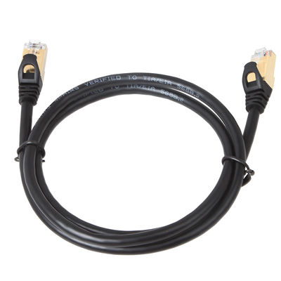 10 جيجابت Cat6a كابلات التصحيح المحمية STP RJ45 100W PoE Stable