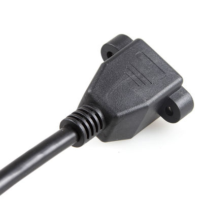 كابل إيثرنت محمي ثابت Cat 6a ، كابل تمديد RJ45 مع لوحة تثبيت لولبية