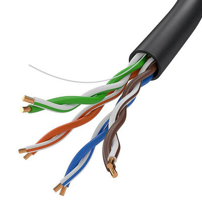 كابل شبكة UTP Cat5e صلب 4 أزواج من سترة CCA موصل PVC