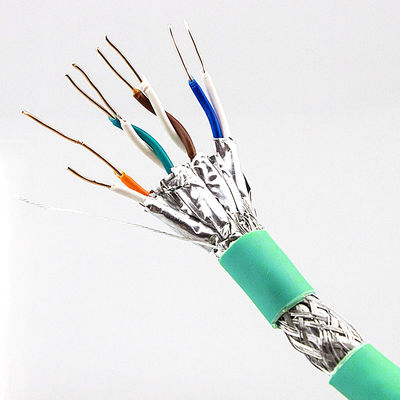 طول 305 م نحاسيّ Cat7 SFTP كبل ، LSZH سترة Cat 7 كبل محمي