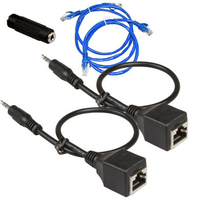 3.5 مللي متر 1/8 &quot;تجميعات الأسلاك المخصصة RJ45 ذكر إلى أنثى Cat5 Cat6
