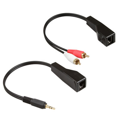 كابل إشارة صوت RCA 3.5 مم أحمر أبيض اللون مناسب Cat5 Cat6 Cat7 Cat8