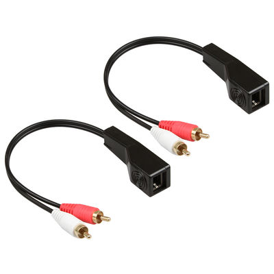 Cat7 Cat8 سلك مخصص يجمع ستيريو 2 RCA إلى ستيريو 2 RCA نحاسي عاري