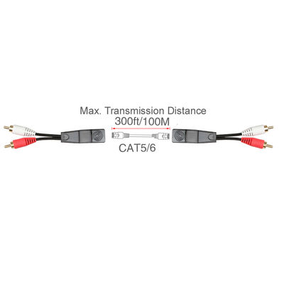 Cat7 Cat8 سلك مخصص يجمع ستيريو 2 RCA إلى ستيريو 2 RCA نحاسي عاري