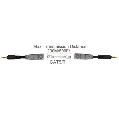 يجمع سلك Cat5 Cat6 المخصص 3.5 مللي متر ستيريو إلى موسع صوت RJ45 للإناث
