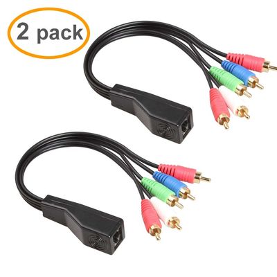تجميعات الأسلاك المخصصة من RCA إلى RJ45 مع موسع صوت ستيريو Cat5 Cat6