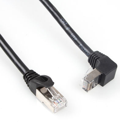 كابل عملي Cat 6 STP مستقيم إلى أسفل بزاوية 90 درجة