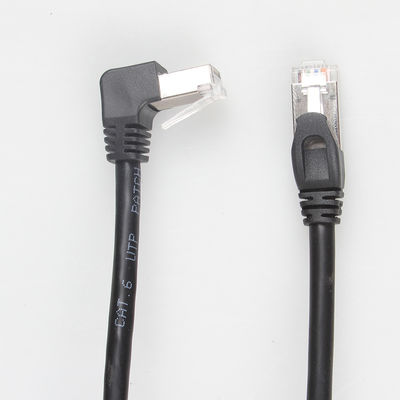 كابل عملي Cat 6 STP مستقيم إلى أسفل بزاوية 90 درجة