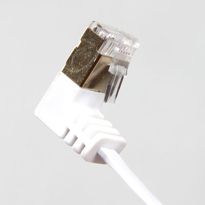 كابل التصحيح الأبيض المستقيم المسطح PVC سترة متعددة الأغراض UTP Shield