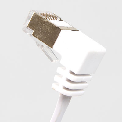 كابل التصحيح الأبيض المستقيم المسطح PVC سترة متعددة الأغراض UTP Shield