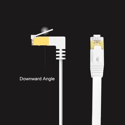 كابل إيثرنت Cat6 ثابت مستقر أبيض ، سلك جيجابت إيثرنت عملي