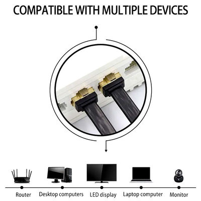 رقيقة جدا RJ45 Cat7 التصحيح الحبل شبكة مسطحة Cat5e CAT6 LSZH سترة