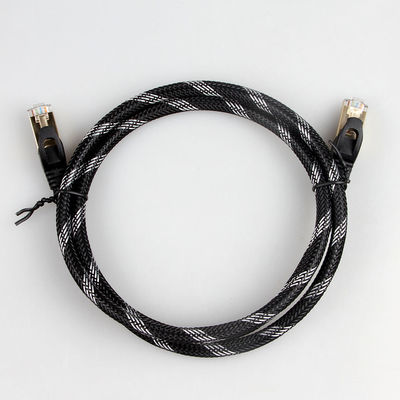 كابل شبكة مضفر 10 جيجابت في الثانية ، كابل RJ45 Cat 7 لشبكة جيجابت إيثرنت