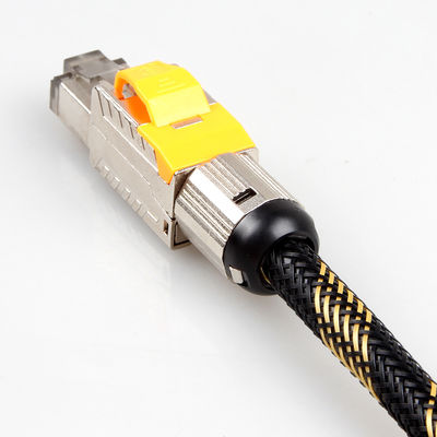 سلك إيثرنت Cat 8 صلب محمي مزدوج ، كابل شبكة S / FTP 22AWG 40 جيجابت
