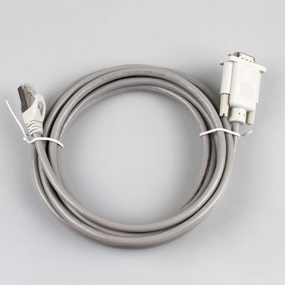 CAT5E Ethernet Industrial Wire Harness 26AWG 8P8C RJ45 إلى DB9 أنثى اللون الرمادي