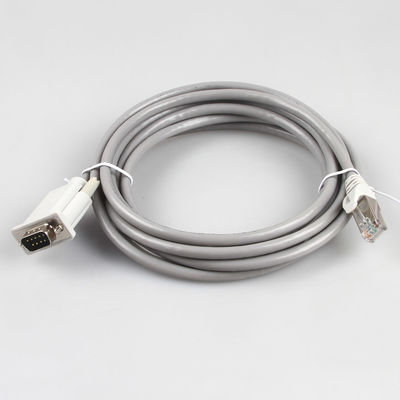 CAT5E Ethernet Industrial Wire Harness 26AWG 8P8C RJ45 إلى DB9 أنثى اللون الرمادي