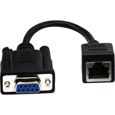 كابل Cat5 Cat6 RJ45 إلى RS232 ، تجميعات كابل إيثرنت الصناعي DB9 9 دبوس