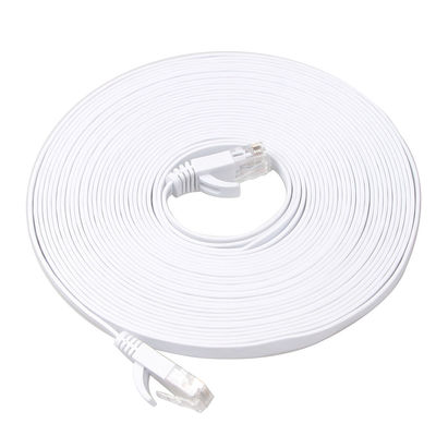 الحبل التصحيح Cat6 في الأماكن المغلقة في الهواء الطلق 100 قدم 10 جيجابت في الثانية نحيف مسطح دائم