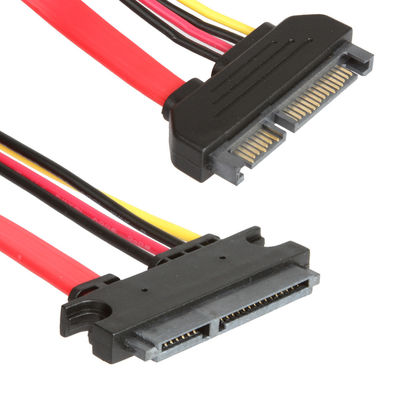 كابل SATA 3 للتمديد الثابت للأقراص الصلبة ، ذكر إلى أنثى 7 + 15 دبوس SATA 3.0 6 جيجابت في الثانية