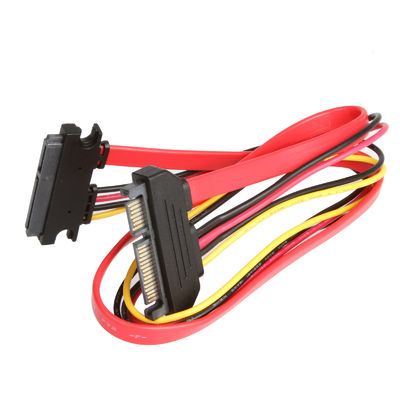 كابل SATA 3 للتمديد الثابت للأقراص الصلبة ، ذكر إلى أنثى 7 + 15 دبوس SATA 3.0 6 جيجابت في الثانية