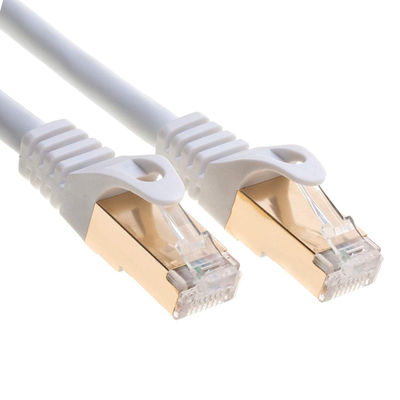 0.5-90m RJ45 Patch Cord ، Double Shield White Cat 7 Ethernet Cable